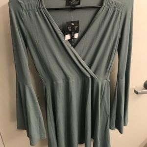 Topshop bell-sleeved dress